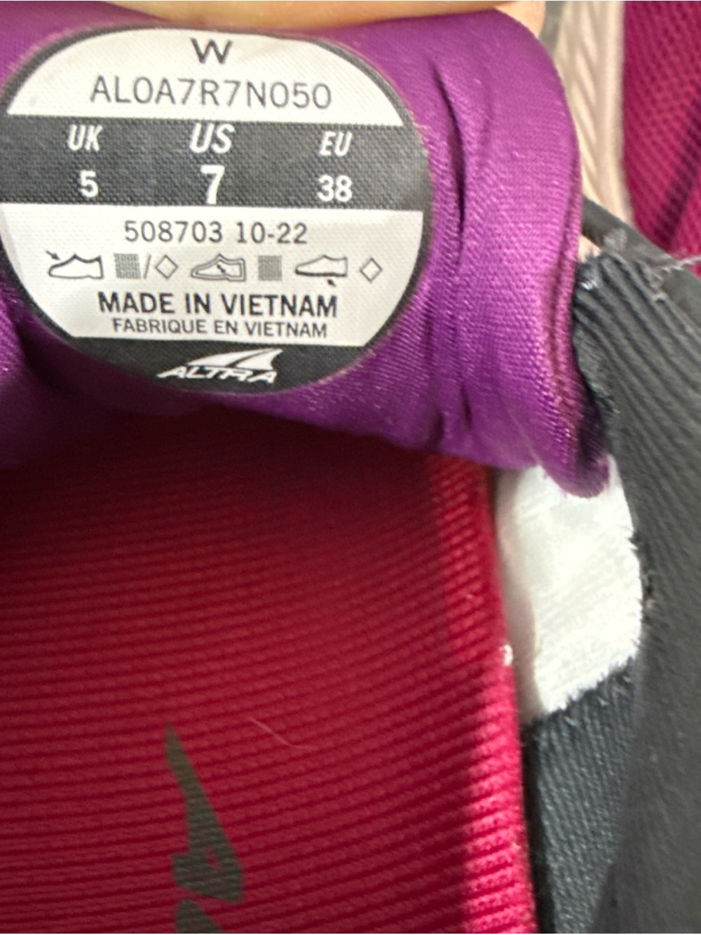 Altra Rivera 3 Running Shoes - Womens 7 - Fuschia Pink Purple Athletic Walking - Picture 12 of 12